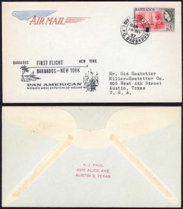 Barbados 1957 first flight cover to USA