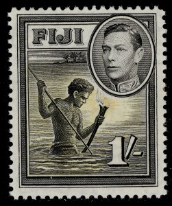 FIJI GVI SG262, 1s black & yellow, NH MINT.