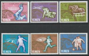 YEMEN KINGDOM SC# 196-201 MICHEL F-VF MNH 1965