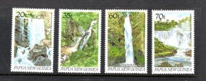 PAPUA NEW GUINEA 729-32 MNH VF Waterfalls Complete set SCV $6.35