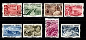 Albania stamps #491 - 498, mint & used, VF - XF, complete 1953 set 