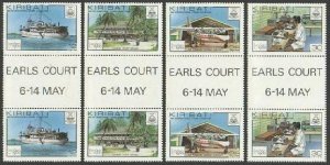 Kiribati 352-355 gutter,MNH.Michel 349-352 LONDON-1980:Post office,ship,airplane