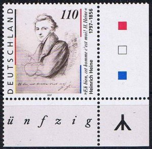 Germany 1997 Scott#1984,  MNH, 800th Heinrich Heine, poet and publicist