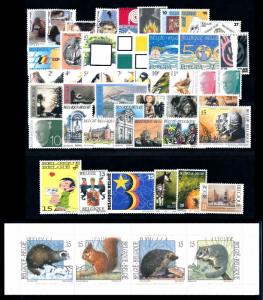 Belgium Belgien 1992 Complete Year Set included carnet MNH