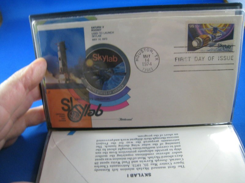 1974 SKYLAB FLIGHTS SOUVENIR FOLDER AND FDCs