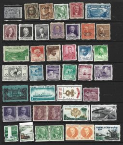Canal Zone Mint 42  Different Stamps 2018 CV $27.30