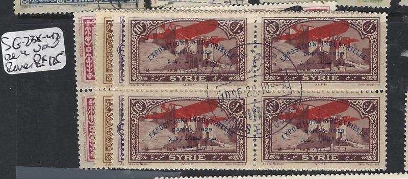 SYRIA (P0609B)   SG 238-242 BL OF 4     VFU