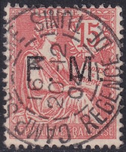 France 1903 Sc M2 military used Tunis cancel