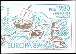 SWEDEN 1989 EUROPA-CEPT booklet Sc#1738a MNH  TOYS   (02)