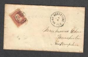 St. Augustine FL Union Occupation Civil War Cover Sc#65