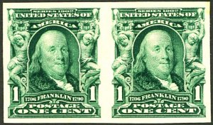 U.S. #314 MINT PAIR OG LH