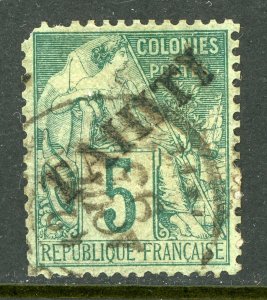 Tahiti Polynesia 1884 French Colony 5¢ Scott #8 VFU A177