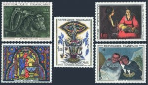 France 1149-1153,MNH. Art 1966.Horses,de La Tour,Window,Tapestry,Honore Daumier.