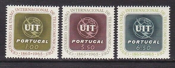 Portugal 950-52 MNH 1965 ITU International Telecommunication Union Centennial 
