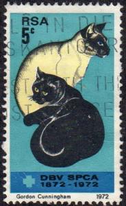 South Africa 373 - Used - 5c Cats (1972) (cv $0.40)