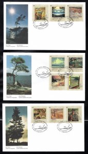 1559-1560-1561, Scott, Set of 3 FDC's, Group of Seven, 1995, May 5, Canada