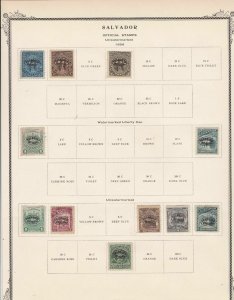 Salvador 1896 Official Stamps Ref 15538