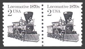 Scott 2226   2¢ Locomotive Coil Pair, MNH