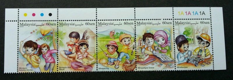 Malaysia Stamp Week Lifestyles II 2018 Kite Music (setenant strip) MNH *unissued