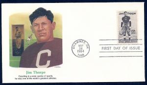 UNITED STATES FDC 20¢ Jim Thorpe 1984 Fleetwood