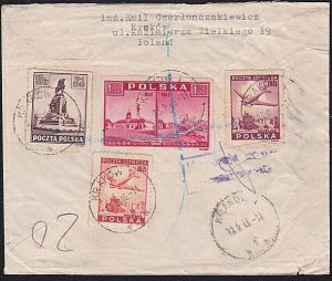 POLAND 1946 cover to New Zealand redirected to NZ Forces in Japan..........A8932