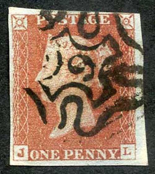 1841 Penny Red (JL) Plate 36 Fine Four Margin (just) 9 in MX