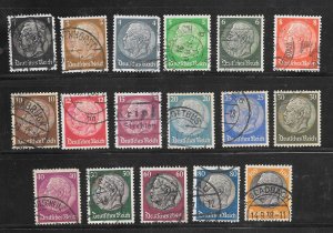 Germany #415-31 Used Set of 17 Singles (my3) Collection / Lot