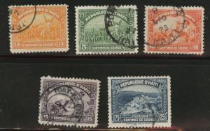 HAITI Scott 310-314 used 1920 stamp set