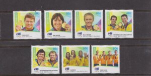 AUSTRALIA - 2012 OLYMPIC GOLD MEDALISTS - 7V MINT NH