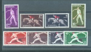 Spain 1960 Sport, Airmails sg.1349-52 and 1377-80 MNH