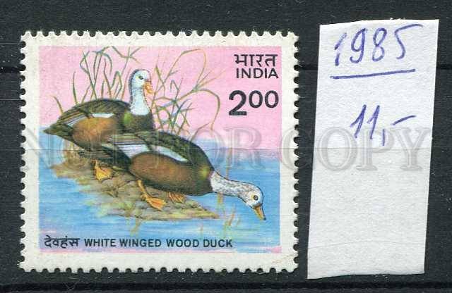 266371 INDIA 1985 year stamp BIRD Whitw winged wood duck