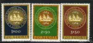 PORTUGAL SET CENTENARY OF NATIONAL OVERSEAS BANK (1964)   MH