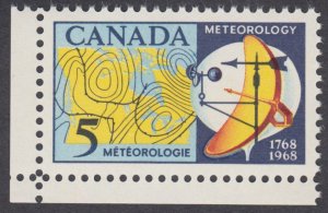 Canada - #479ii Meteorology, HB, Red Over Blue Variety - MNH, Unitrade CV.$20