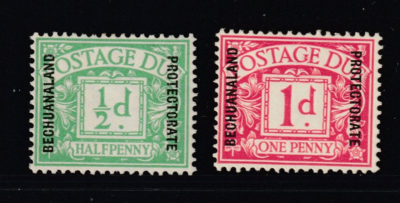 Bechuanaland x 2 MH Post Due (GB 0.5d & 1d overprinted)