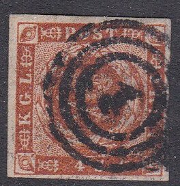 Denmark Sc #4 Used; Mi #4
