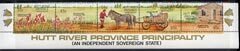 HUTT RIVER - 1985 - Christmas o/p on 1984 Issue -Perf 5v Strip-Mint Never Hinged