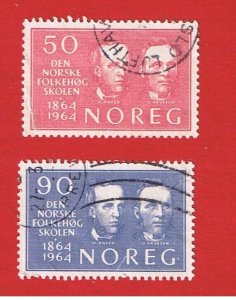 Norway #459-460  VF used  Education   Free S/H