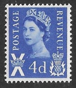 Great Britain-Scotland # 2  QE II Regional - 4d  (1) VF Mint NH