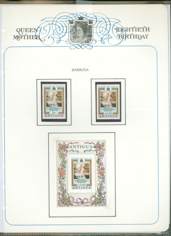 Barbuda #461-463 Mint (NH) Single (Complete Set) (Flora) (Flowers) (Queen) (Royalty)