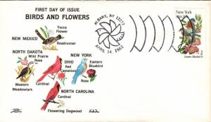 #1984 New York Birds - Flowers Colonial FDC