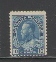 Canada Sc 117 1922 10 cent blue George V Admiral issue stamp mint