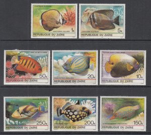 Zaire 974-981 Fish MNH VF