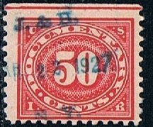 USA R238: 50c Numeral Documentary Revenue, single, used, VF