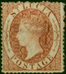 St Lucia 1860 (1d) Rose-Red SG1 Fine MM