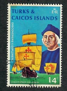 Turks and Caicos #253 used single