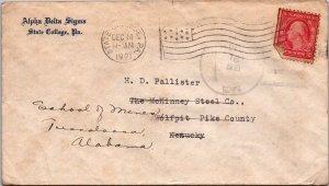 1921 - 2c Stamp - Flag Cancel - State College, PA - J1710