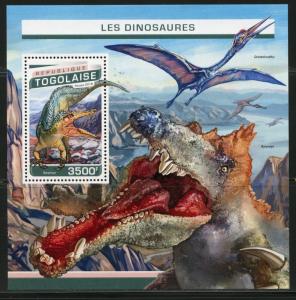 TOGO 2017  DINOSAURS  SOUVENIR SHEET MINT NH