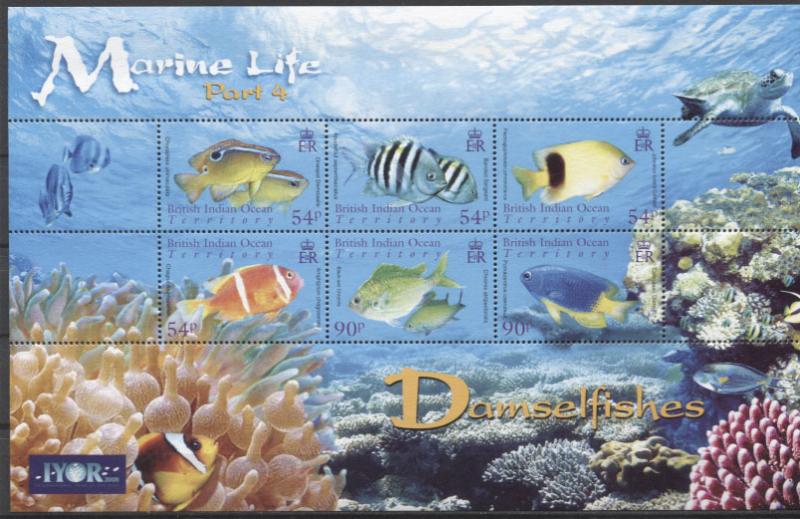 BIOT Fishes ( IV) 2008 Mi#445-450 MNH