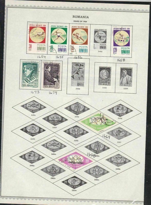 romania issues of 1963-64 stamps page ref 18280