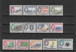 BRITISH VIRGIN ISLANDS 1956/62 SG 149/61 MNH Cat £110